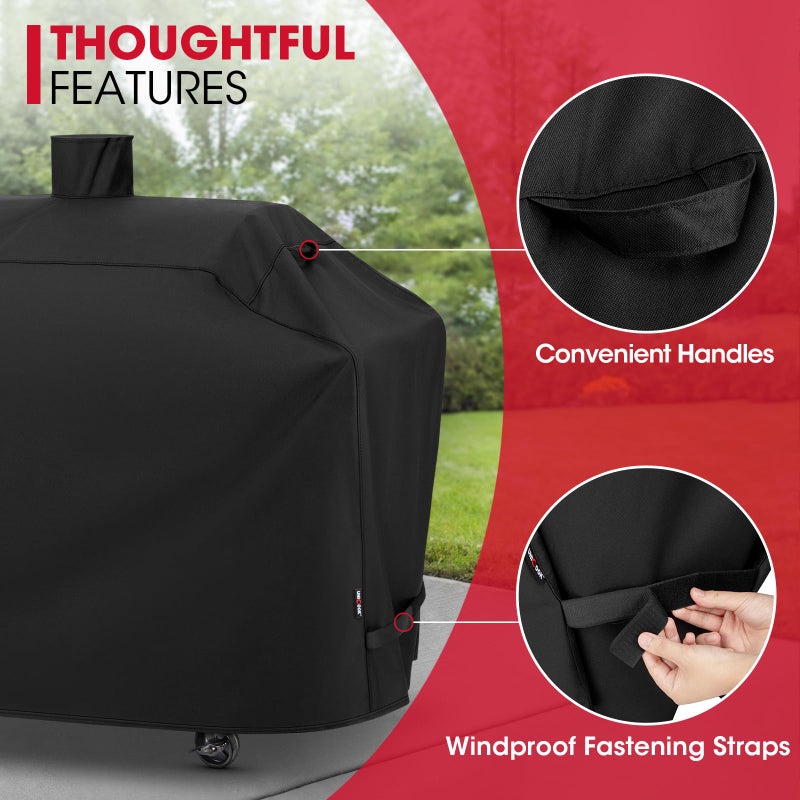 Unicook 79 Inch Grill Cover, Compatible with Smoke Hollow, Pit Boss, Heavy Duty Waterproof Gas Charcoal Combo Grill Cover with Sealed Seam, Fade Resistant BBQ Cover, Compared to Smoke Hollow GC7000 - Image 5
